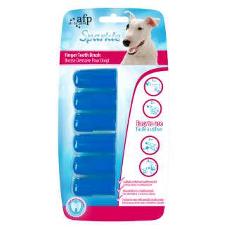 Ensemble de 6 brosses à doigts pour chien - AFP Sparkle