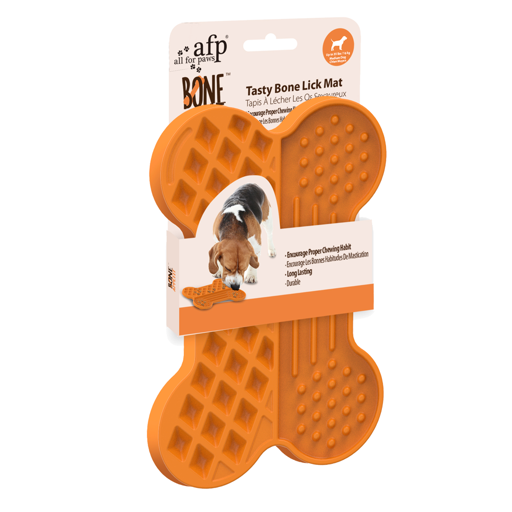 Tapis à lécher os savoureux pour chiens