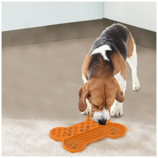 AFP Bone Appetit Tapis Lécher Os - Tapis Léchage Savoureux Chien