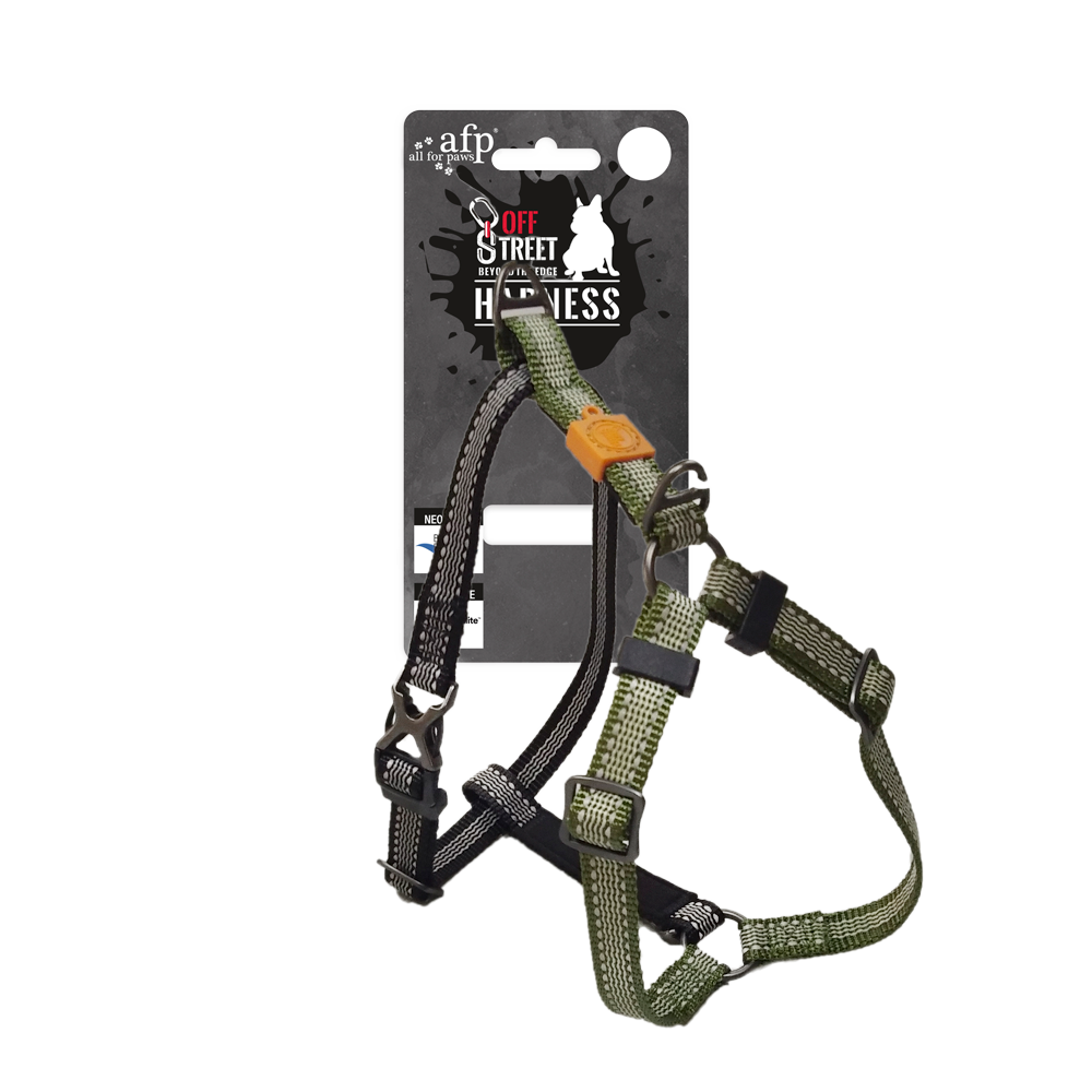 AFP Off Street - Harnais anti-traction pour chien Olive Vert L