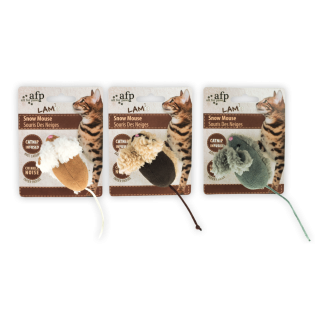 AFP Lambswool - Souris des neiges: Jouet chat doux