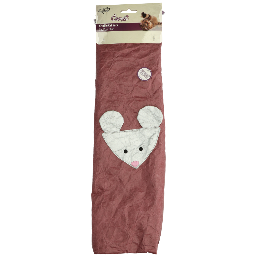 AFP Crumples - Sac à chat froissé violet (48x15x5 cm)