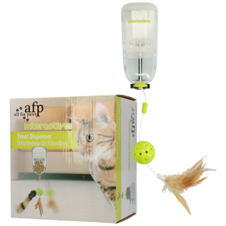 Distributeur de friandises interactif pour chat AFP - Dimensions 10x14x18 cm