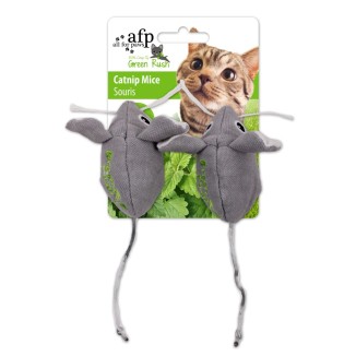 Lot de 2 Souris à l'herbe à chat AFP Green Rush