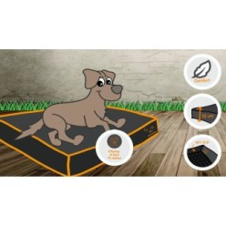 Lit pour chien Bodyguard Gris S au format 65x50x15 cm