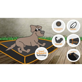 Lit pour chien Bodyguard Gris S au format 65x50x15 cm