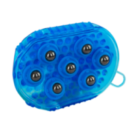 Brosse de massage magnétique bleue pour cheval