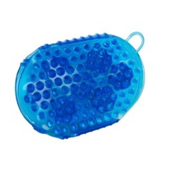 Brosse de massage magnétique bleue pour cheval