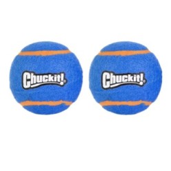 Lot de 2 balles de tennis Chuckit! Siffleuses pour chien