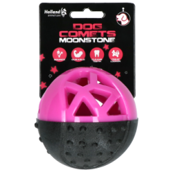 Jouet interactif pour chien: Balle Treat Dog Comets Moonstone- Rose