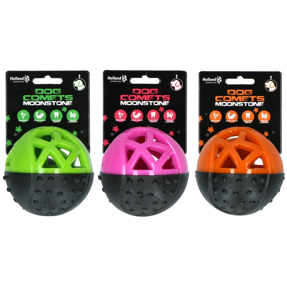 Jouet interactif pour chien: Balle Treat Dog Comets Moonstone- Rose