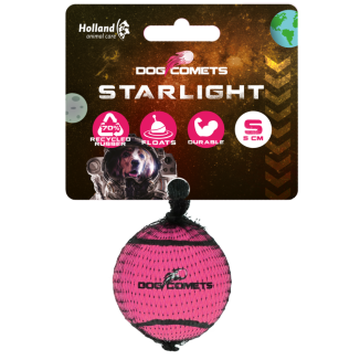 Balle de tennis Dog Comets Starlight S Rose - Jouet pour Chien