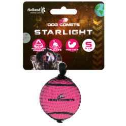 Balle de tennis Dog Comets Starlight S Rose - Jouet pour Chien