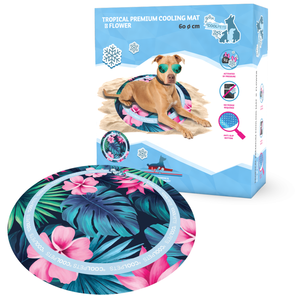 Tapis Rafraîchissant CoolPets Premium Tropical pour Chiens
