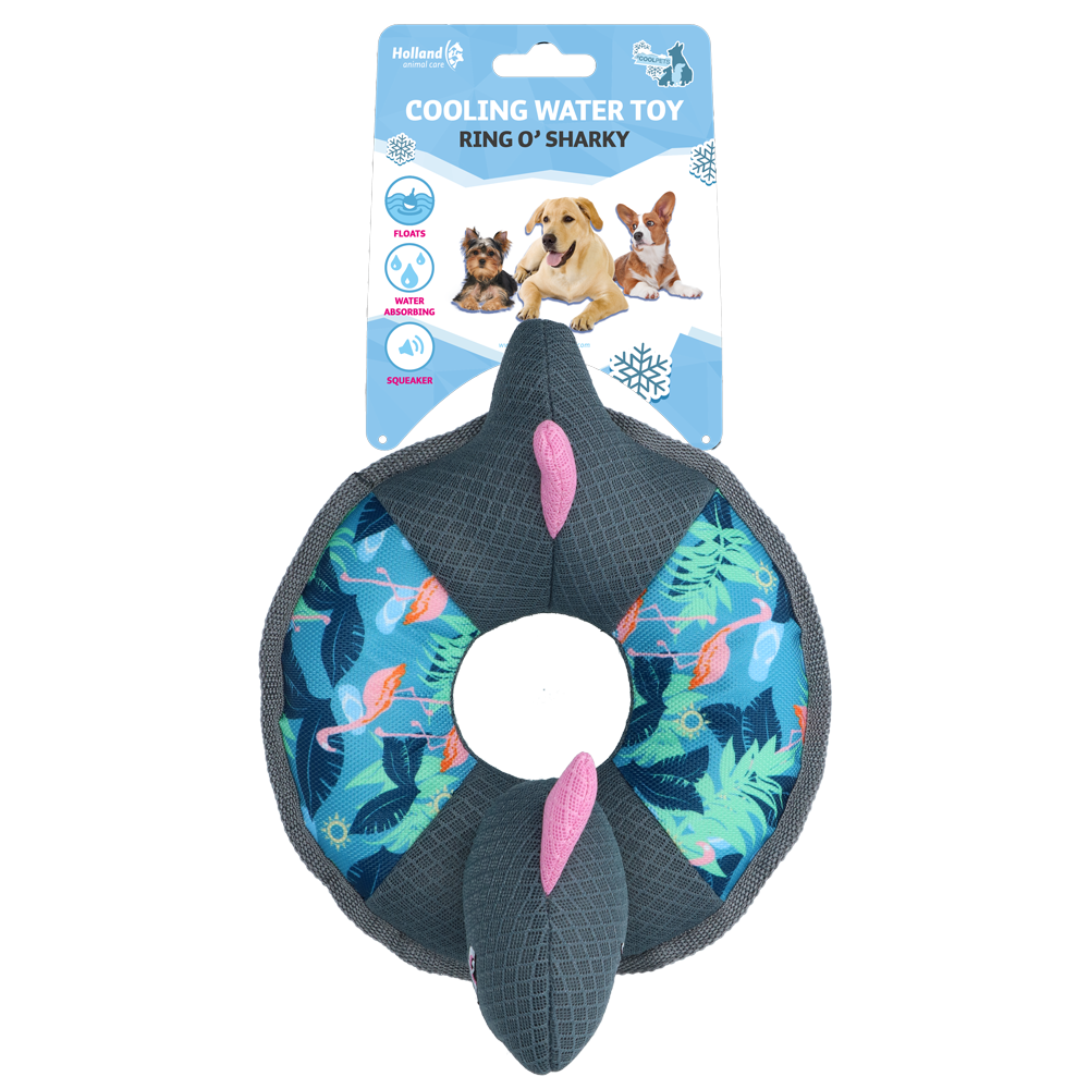 Anneau CoolPets O' Sharky Flamant - Jouet pour Chien Fun et Coloré