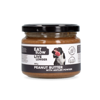 Beurre de Cacahuète avec Poudre de Bois de Cerf 300 g - Nourriture Chien