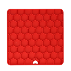 Tapis à Léchouiller Eat Slow Live Longer Rouge - Idéal pour Chien