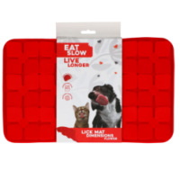 Tapis à Laper Eat Slow Live Longer Fleur Rouge 2.6x24.3x34.7 cm