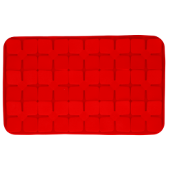 Tapis à Laper Eat Slow Live Longer Fleur Rouge 2.6x24.3x34.7 cm