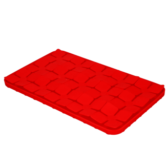 Tapis à Laper Eat Slow Live Longer Fleur Rouge 2.6x24.3x34.7 cm