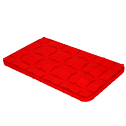 Tapis à Laper Eat Slow Live Longer Fleur Rouge 2.6x24.3x34.7 cm
