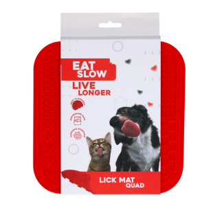 Tapis à Laper Quad Rouge Eat Slow Live Longer