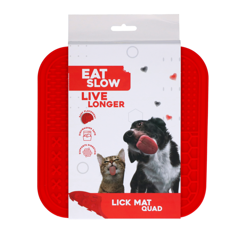 Tapis à Laper Quad Rouge Eat Slow Live Longer