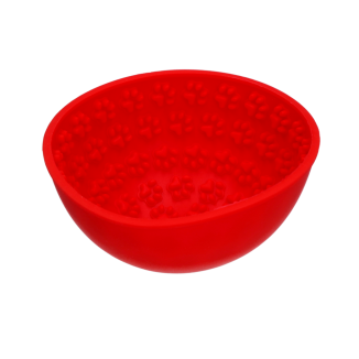Tapis anti-glouton pour chien Eat Slow Live Longer - Rouge