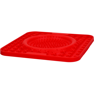 Tapis à Laper Eat Slow Live Longer Wave Rouge 2.7x19.8x21.8 cm