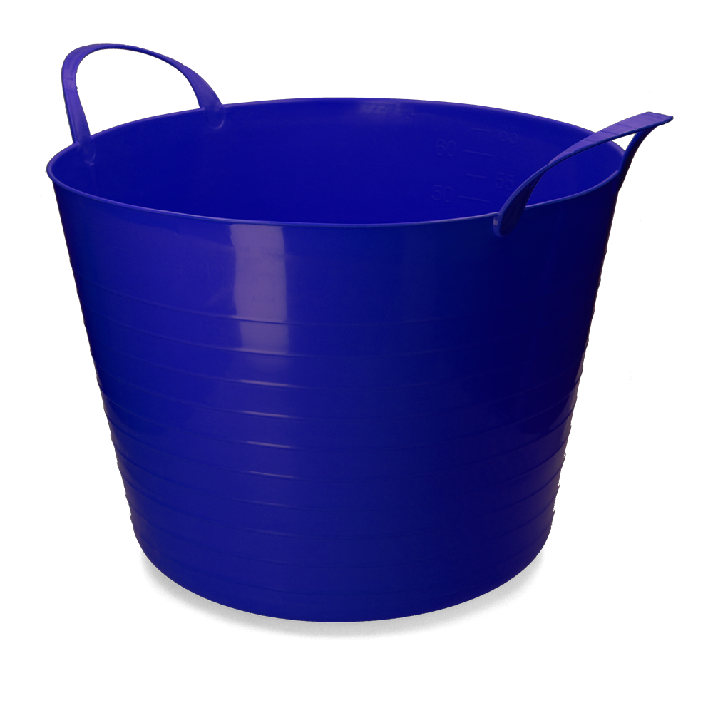 Bac à foin vPlast V-Trug Flexi 65L Bleu - Idéal pour l'écurie