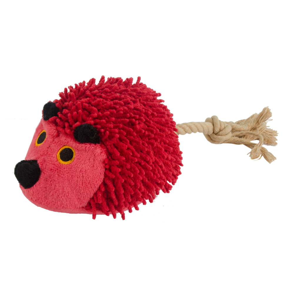 Fuzzle Hérisson Avec Queue Rouge - Jouet pour Chien de Taille 14x10x10 cm