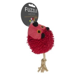 Fuzzle Hérisson Avec Queue Rouge - Jouet pour Chien de Taille 14x10x10 cm