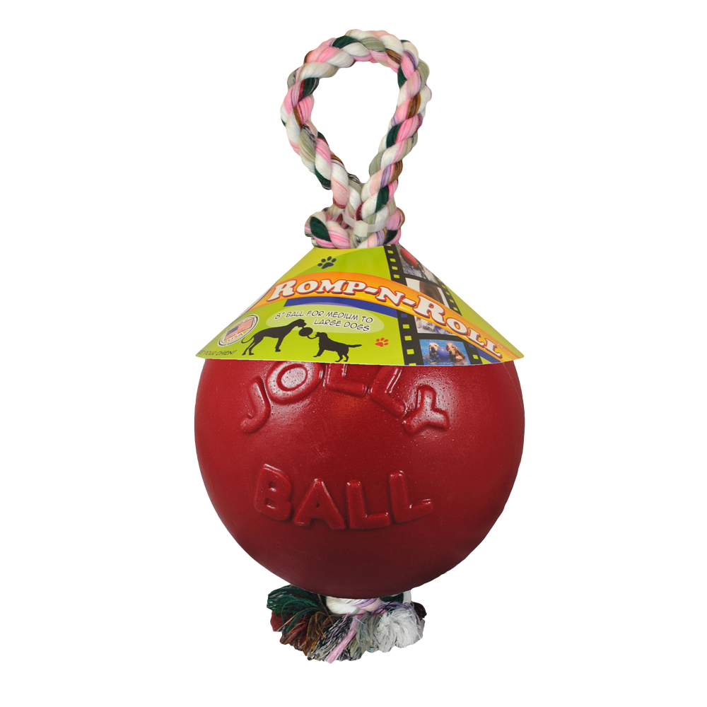 Jolly Romp-n-Roll - Balle Corde Increvable Polyvalent Chien