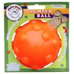 Jouet Jolly Jumper Orange S pour chien, 10.2x8.9x7.6 cm