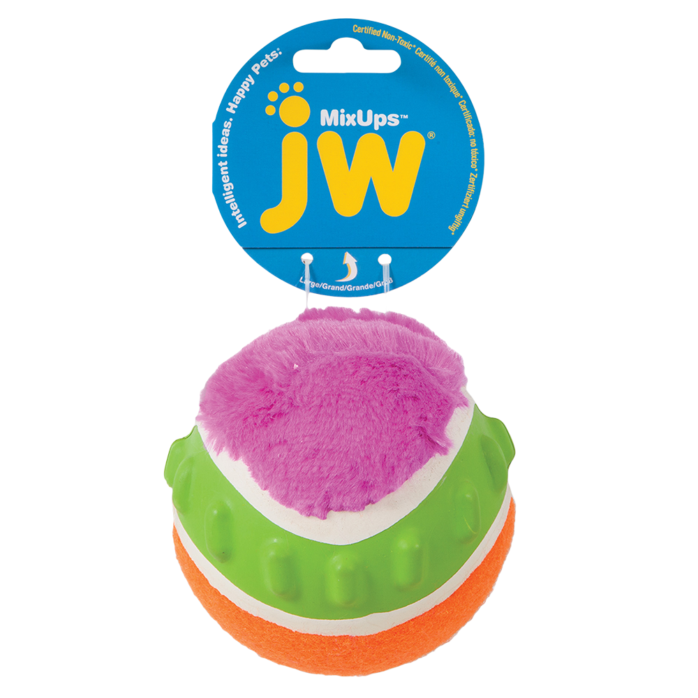 Jouet pour chien JW Mixups - Balle nervurée L - 10 cm