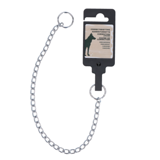 Chaîne de correction chromée 2 x 350 mm pour chien