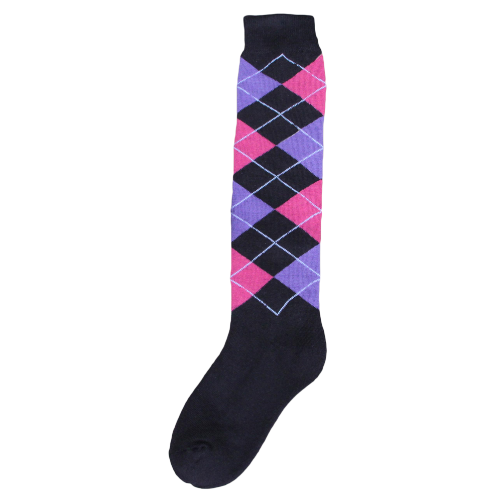 Chaussette d'équitation RE gris foncé/rose/lilas 43-46 - Confort et style pour les cavaliers