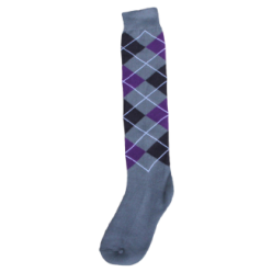 Chaussette d'équitation RE gris/noir/lila 43-46 | Professionnel