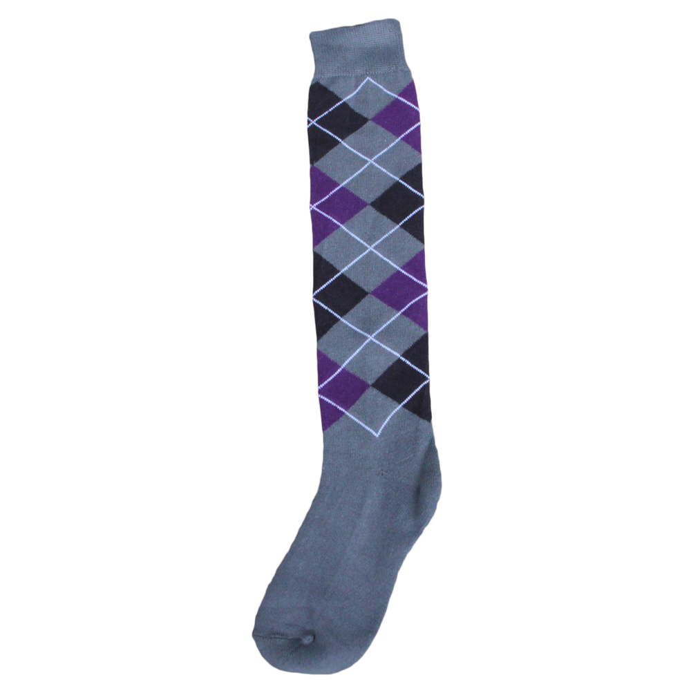 Chaussette d'équitation RE gris/noir/lila 43-46 - Confort et style pour les passionnés de cheval