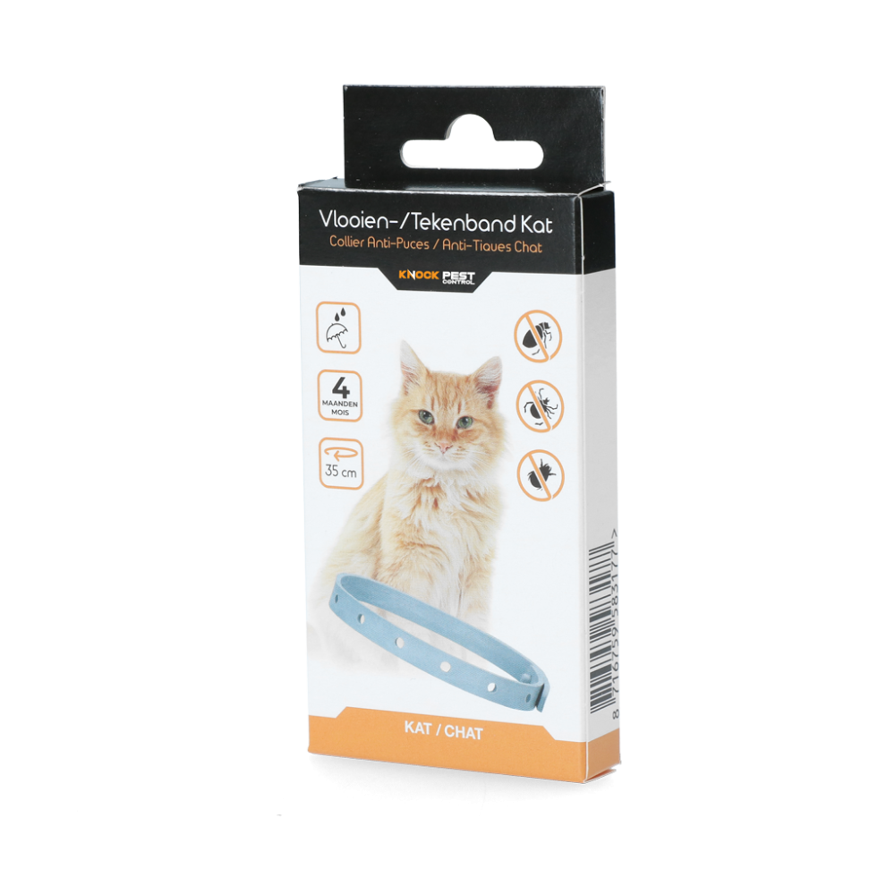 Collier anti-puces/tiques Knock Pest pour chat 35 cm - Protection efficace!