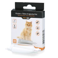 Tube de compression anti-puces/tiques pour chat Knock Pest - Protégez votre félin!