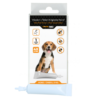 Tube de compression anti-puces/tiques pour chien 5-15kg - Protection efficace!