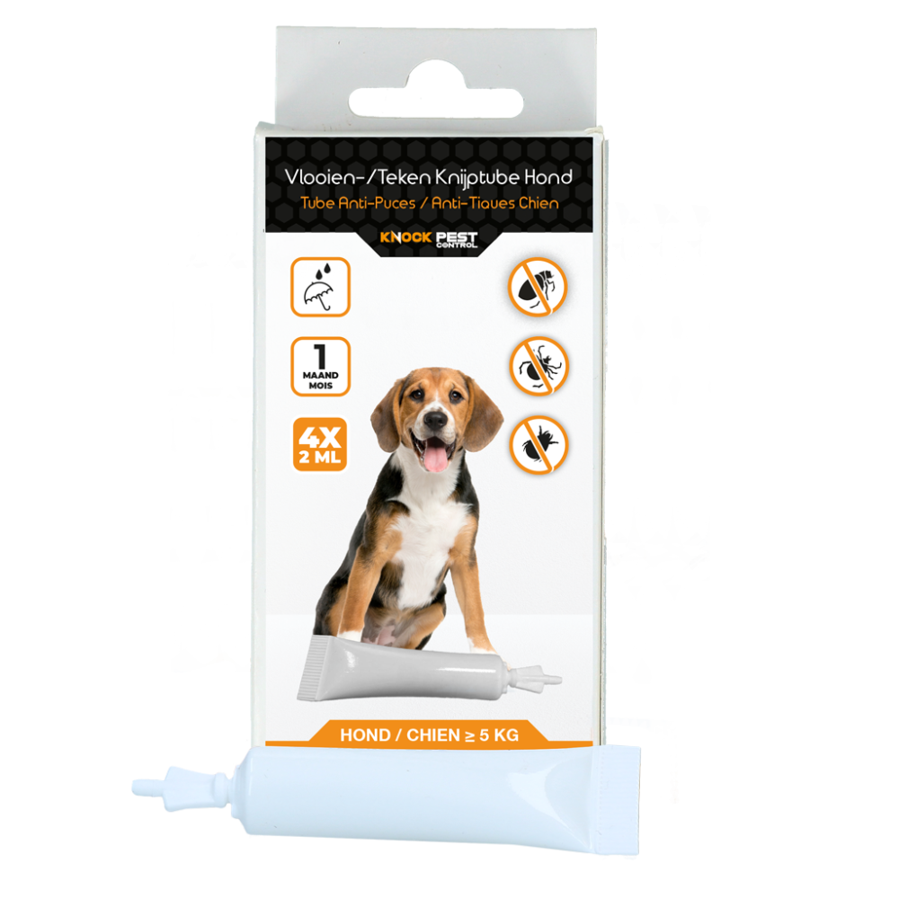 Tube de compression anti-puces/tiques pour chien 5-15kg - Protection efficace!