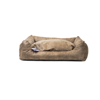 Panier pour chien Let's Sleep: doux rêves avec coussin L Taupe