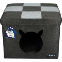 Dormons Pet Cube Clair/Gris Foncé - Confort pour votre chat, Marque Let's Sleep