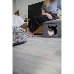 Dormons Pet Cube Clair/Gris Foncé - Confort pour votre chat, Marque Let's Sleep