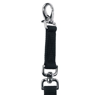 Longe luxe noire avec mousqueton | Professionnel