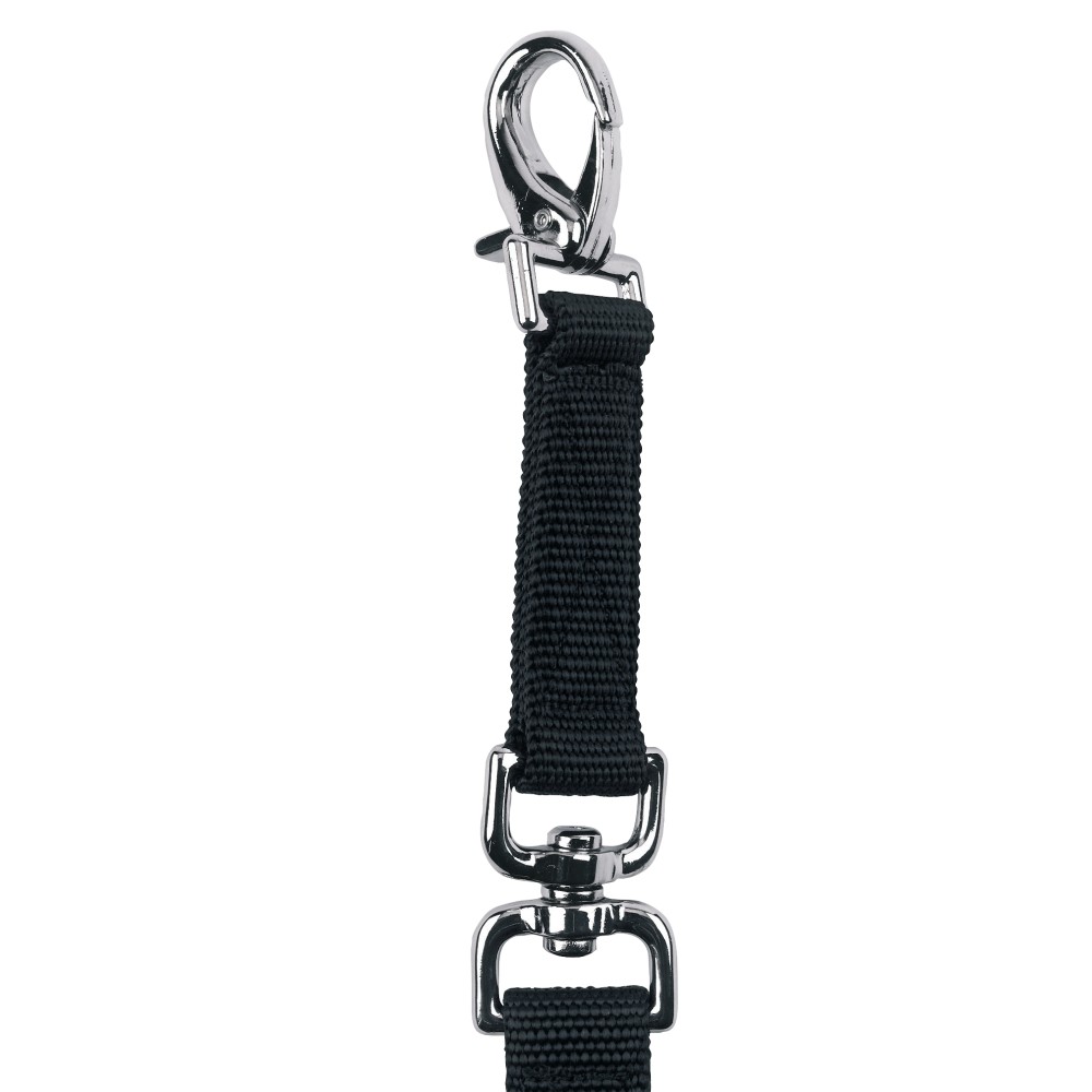 Longe luxe noire avec mousqueton