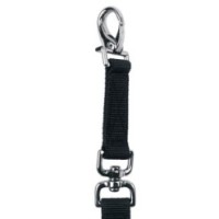 Longe luxe noire avec mousqueton