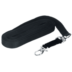 Longe luxe noire avec mousqueton | Professionnel